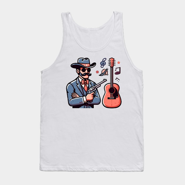 A Whimsical Tribute to American Culture in Cartoon Style T-Shirt Tank Top by ragil_studio